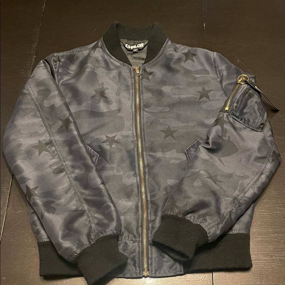 CHRLDR Black Star Camo Bomber Jacket